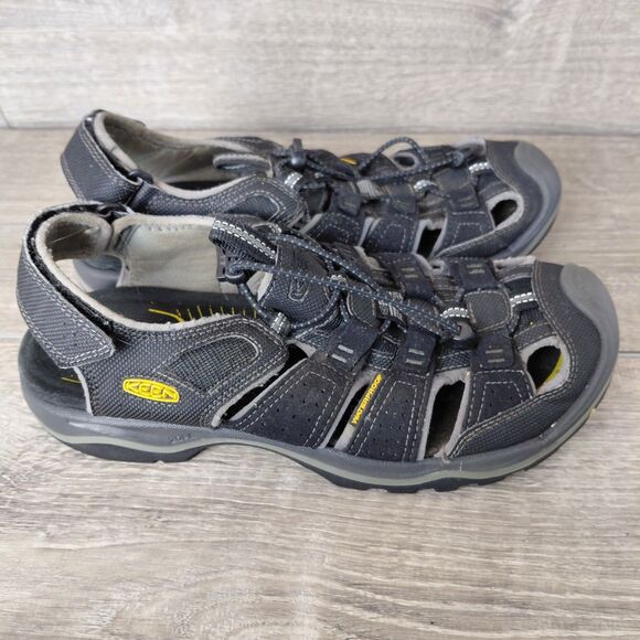 Keen Sandals Mens 9 Black Rialto H2 Waterproof Outdoor Hiking Fisherman Shoe USA main image 10